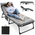 Adjustable 4-Position Folding Camping Cot with Mattress O650666