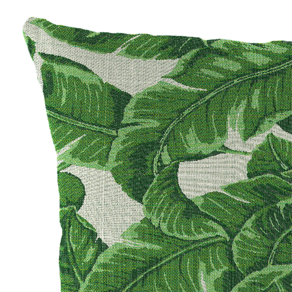 18" x 18" Green Leaves Square Outdoor Throw Pillow, 2 Pack P70955