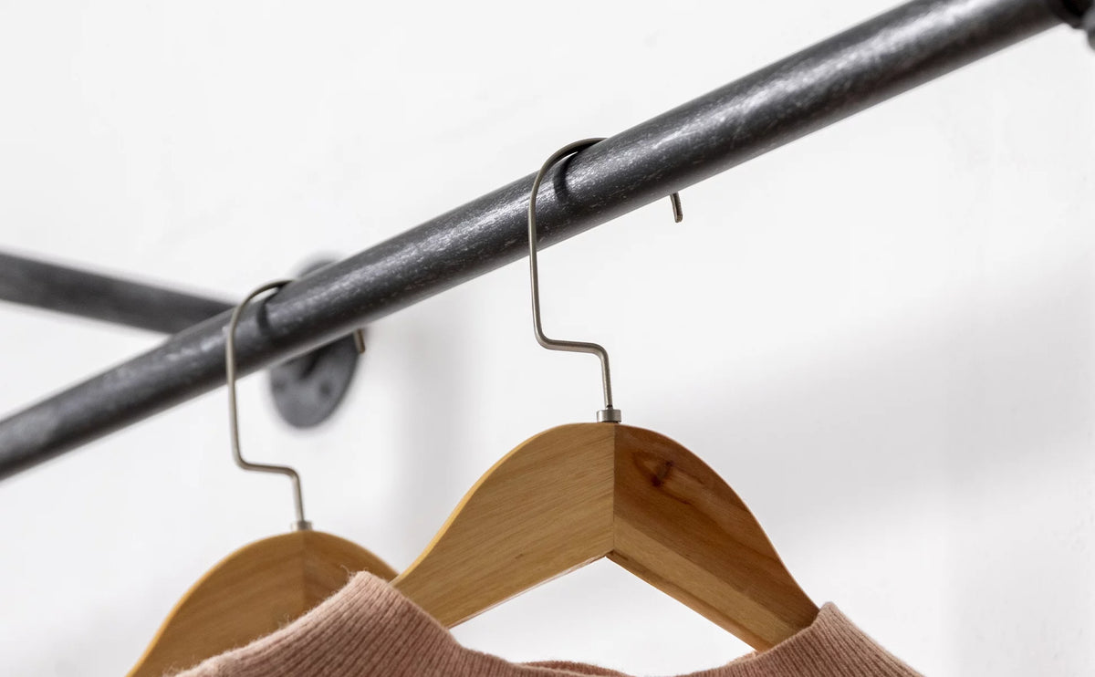 82.5 Inches Wall Mounted Heavy Duty Garment Rack B1396