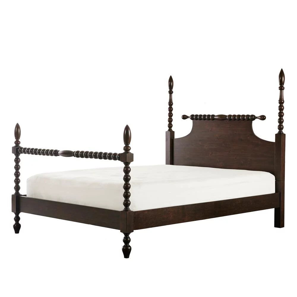 Acacia Wood Turned Post Bed S19066