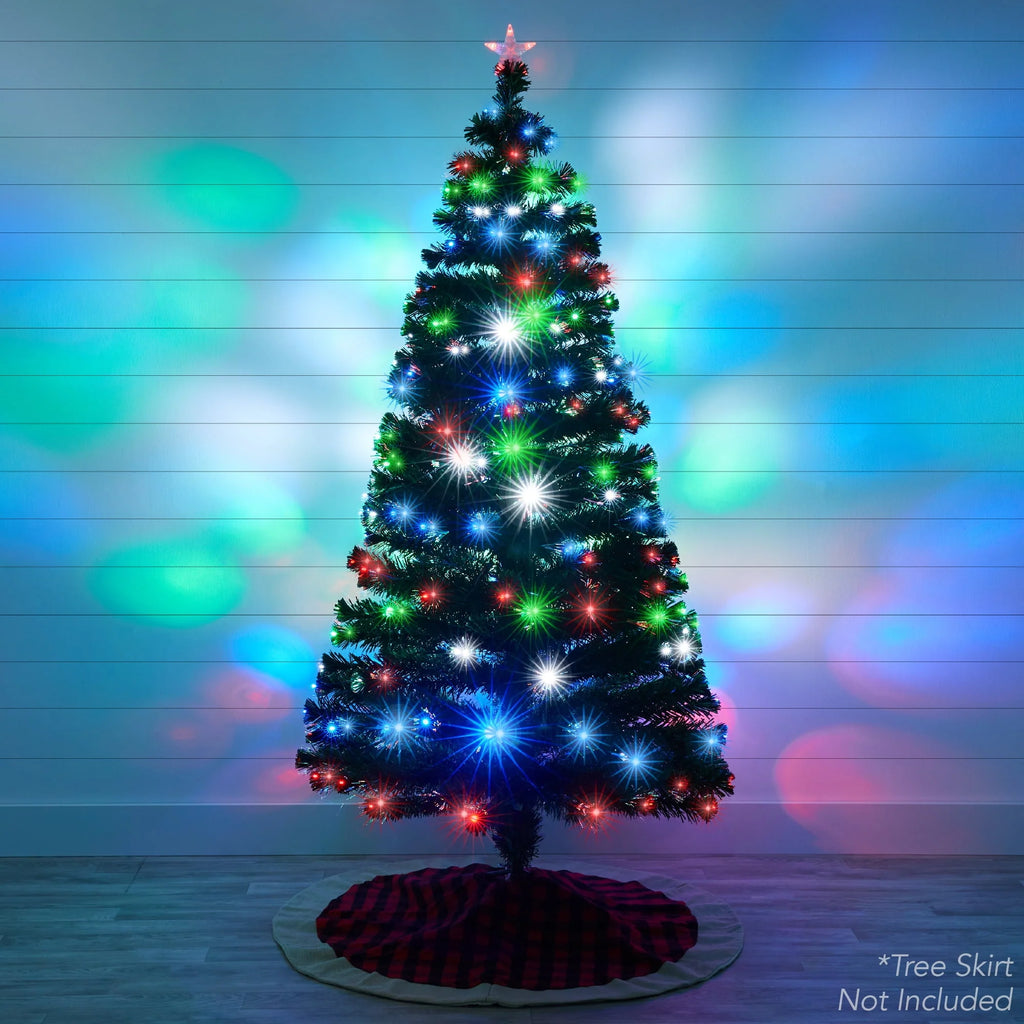 7ft Pre-Lit Fiber Optic Artificial Pine Christmas Tree F9227