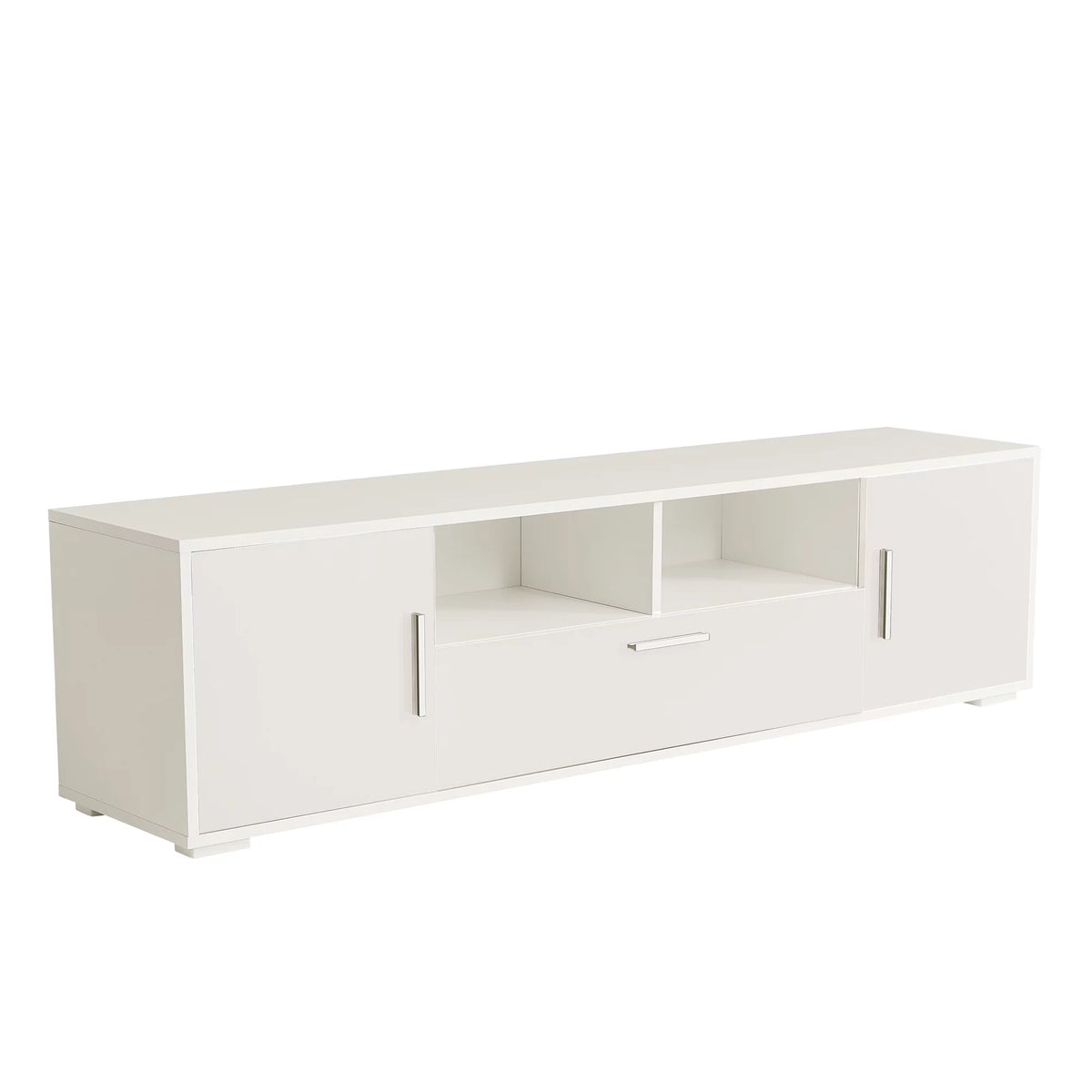 Black TV Stand with Storage Cabinet and Drawer P6258