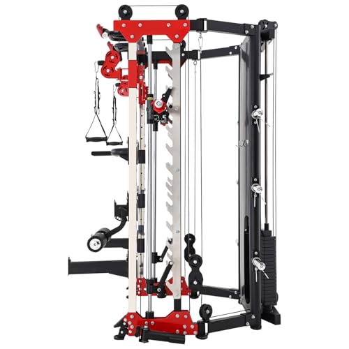 Folding Home Gym Smith Machine with Pulley System K377649