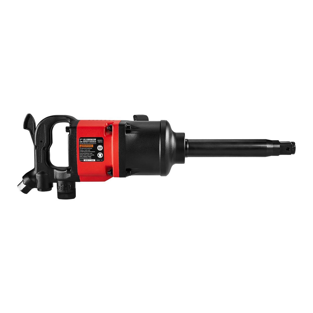 1 in. D-Handle Aluminum Air Impact Wrench, 8 in. Extended Anvil, 2500 ft. lbs., Red F208