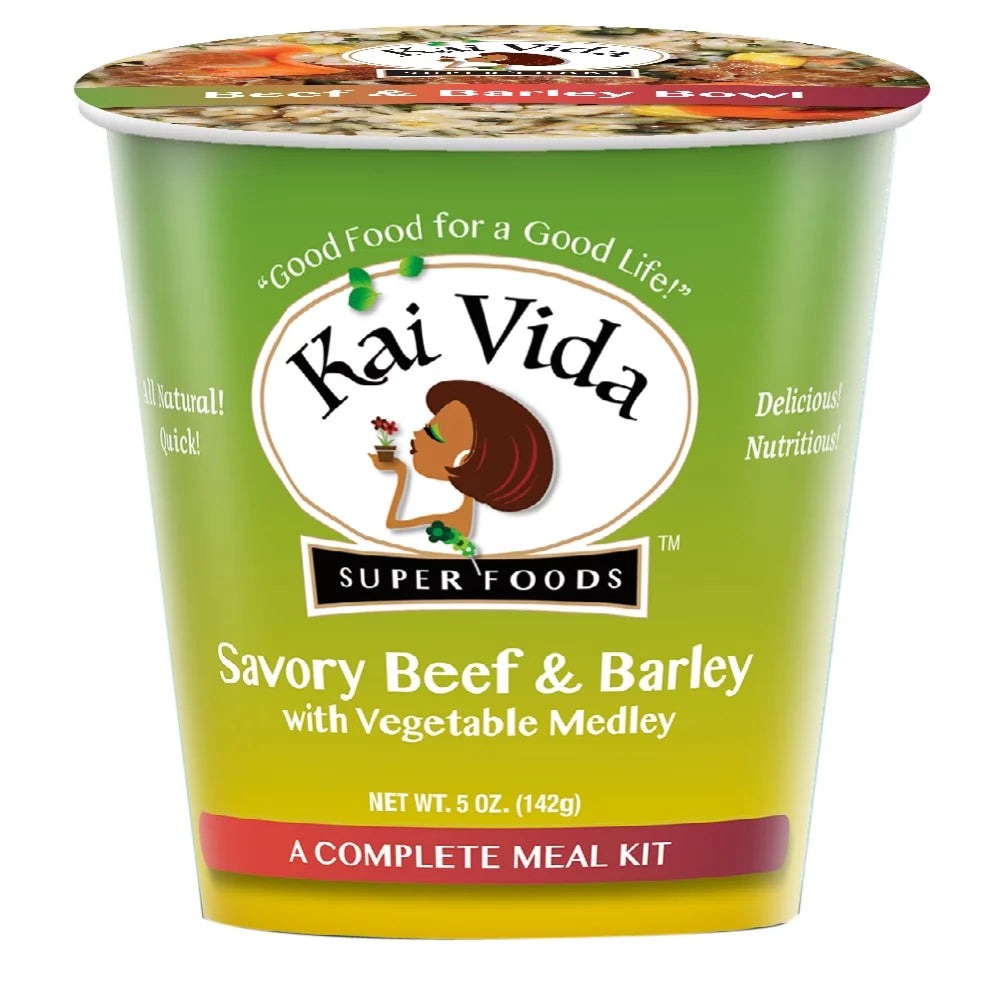 Beef & Barley with Kale & Flatbread Bowls 3-pack A114