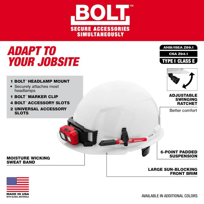 Green Type 1 Class E Front Brim Non-Vented Hard Hat 5-Pack W6915