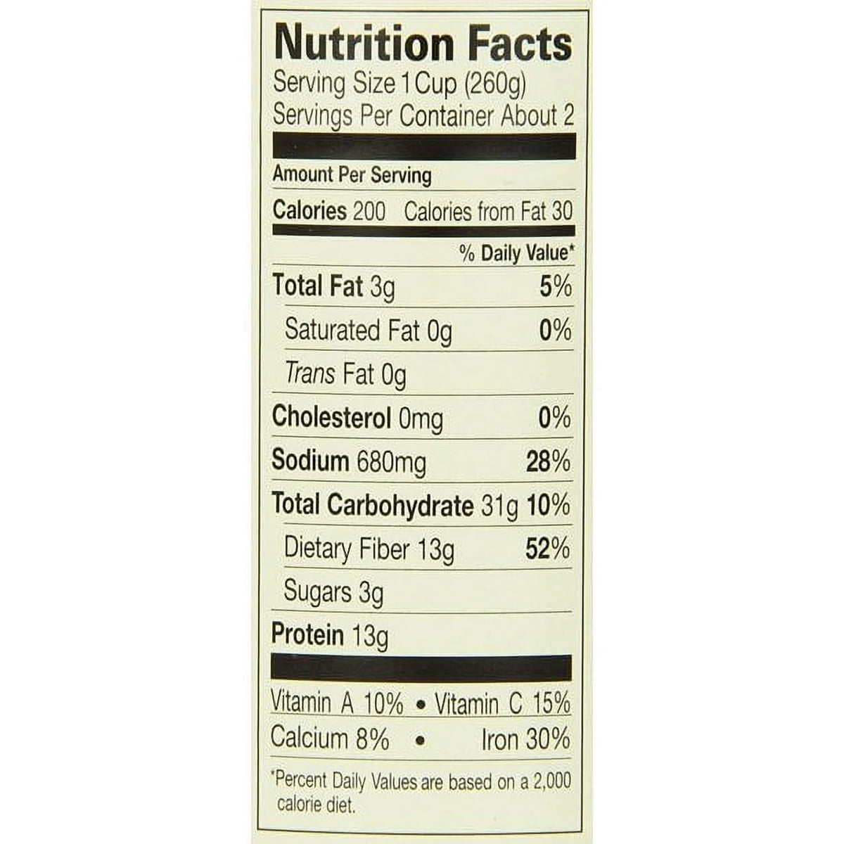 Organic Low Fat Medium Black Bean Chili 12 oz Pack of 4 I9549