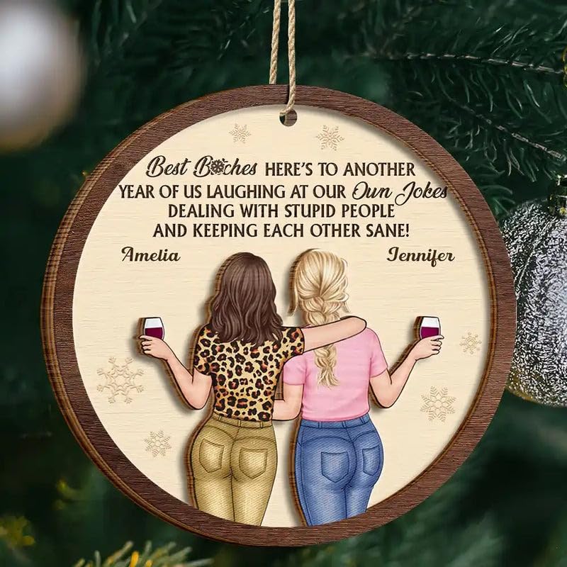 2-Layered Wooden Ornament T84498