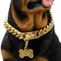 Gold Dog Chain Collar with Secure Buckle J76364