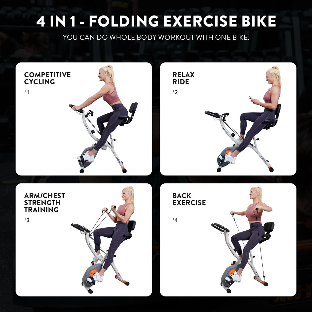 Folding Exercise Bike with 8 Level Adjustable Magnetic Resistance C84453