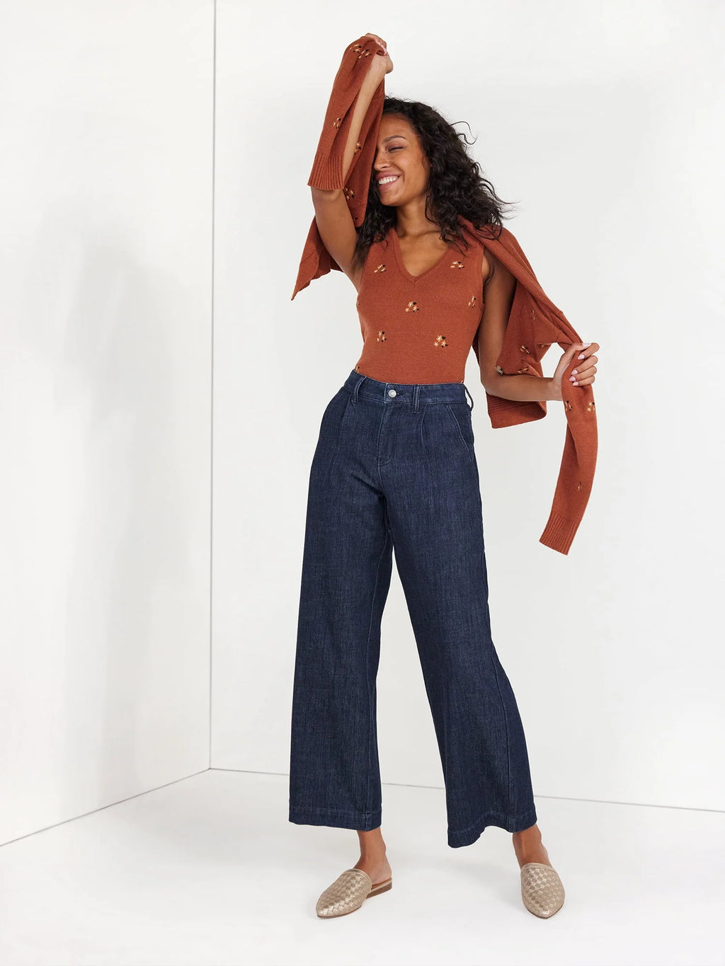 High Rise Wide Leg Trouser Jeans J8215