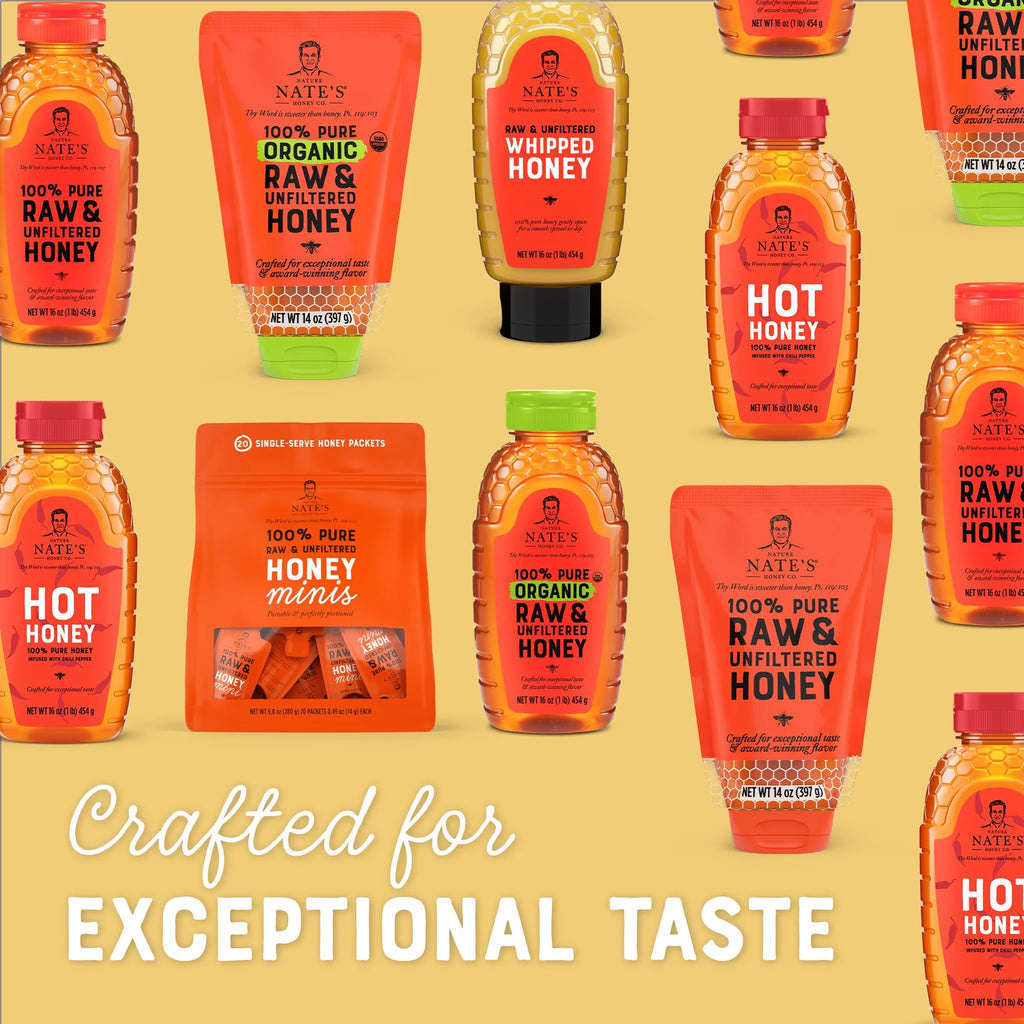 100% Pure Raw Unfiltered Honey Pouch 14 fl oz S4977
