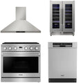 36 Gas Range, Range Hood, Dishwasher and Wine Cooler I150