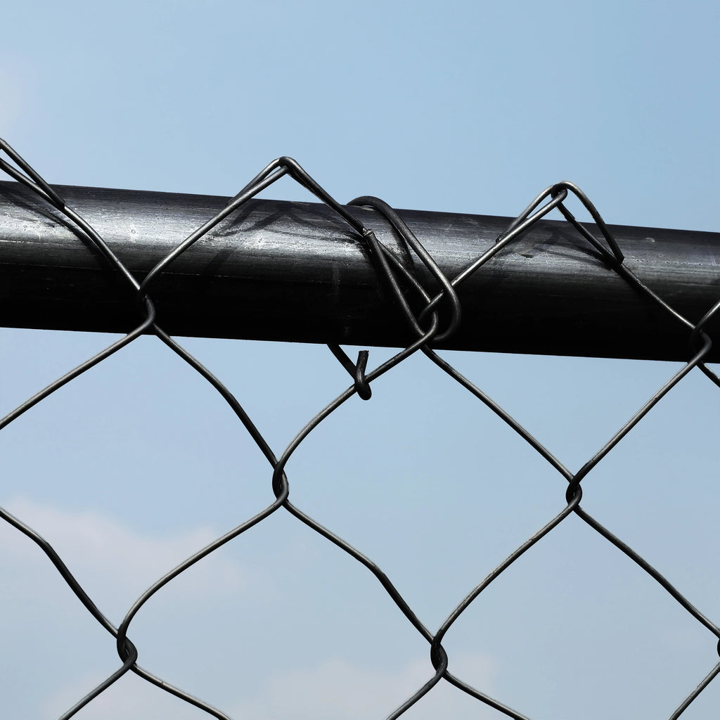 Chain Link Steel Fence 4X50 ft PVC Coated Black Q472