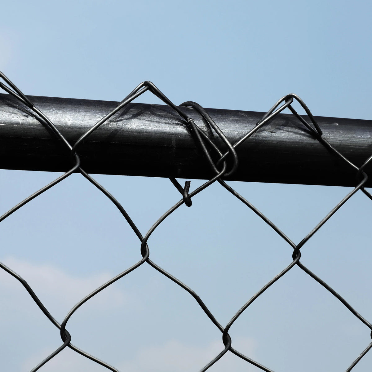 Chain Link Steel Fence 4X50 ft PVC Coated Black Q472